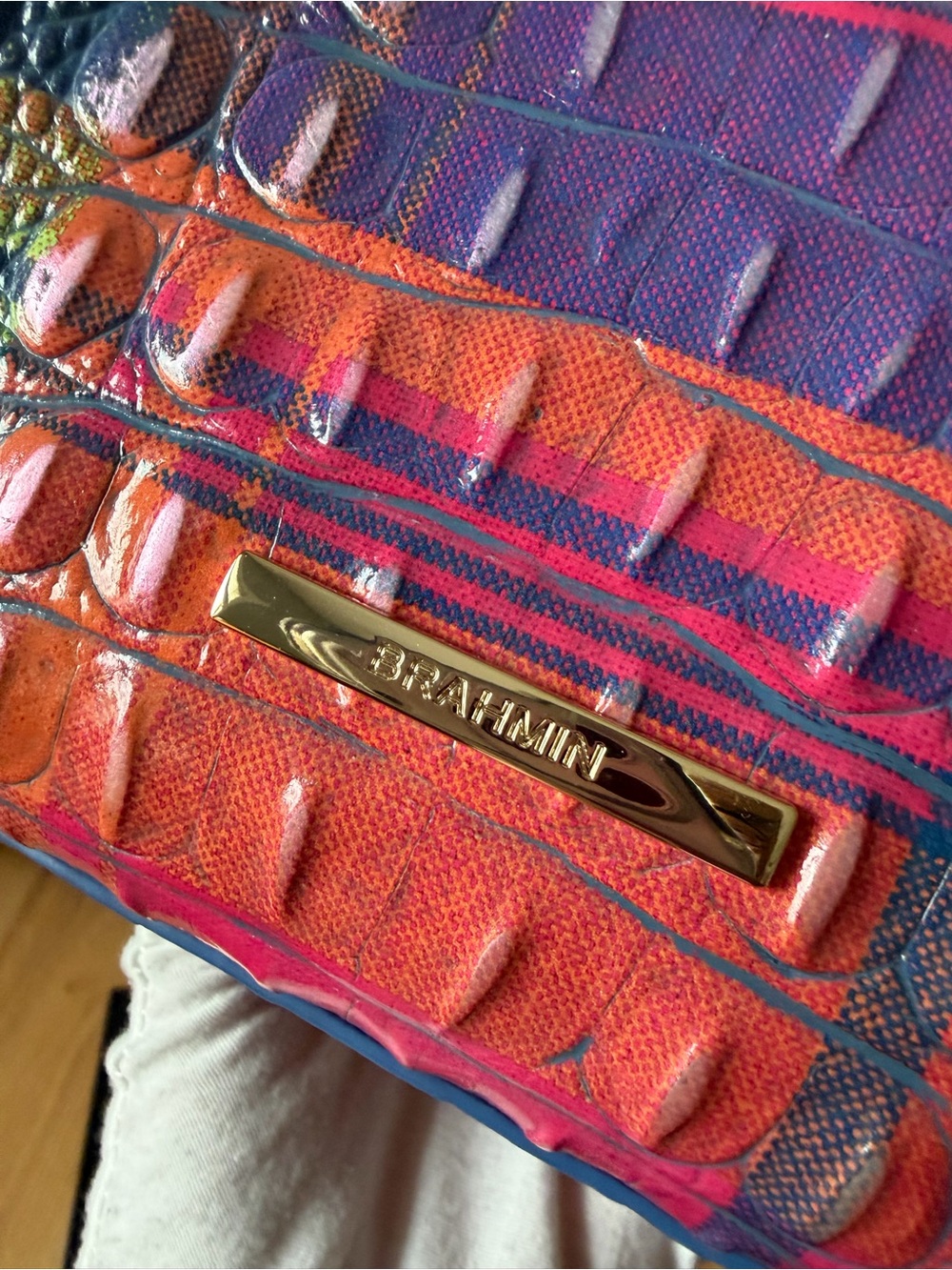 NEW
Brahmin Colorful Croc-Embossed Shoulder Bag - Multicolor - Picture 10 of 16
